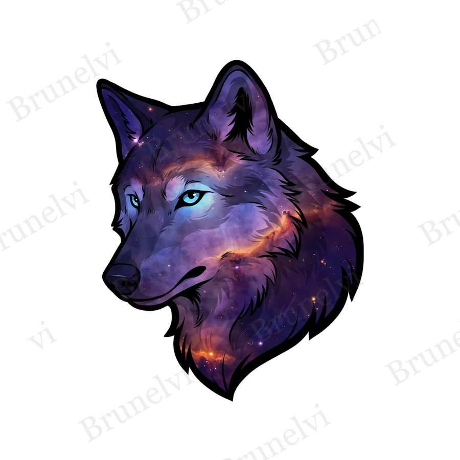 Cosmic Wolf Nebula PNG — bold clipart clipart by Brunelvi