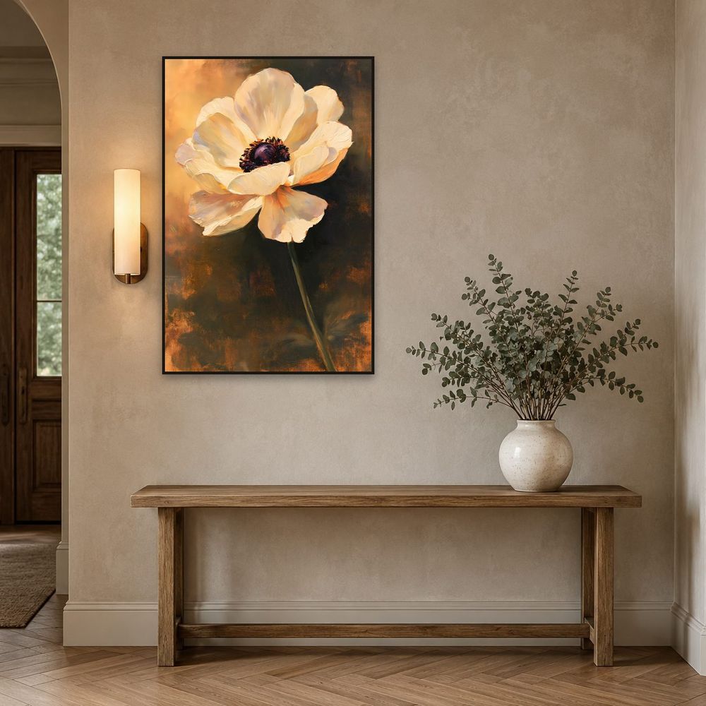 Cream Amber Anemone — florals wall art print by Brunelvi — view 3