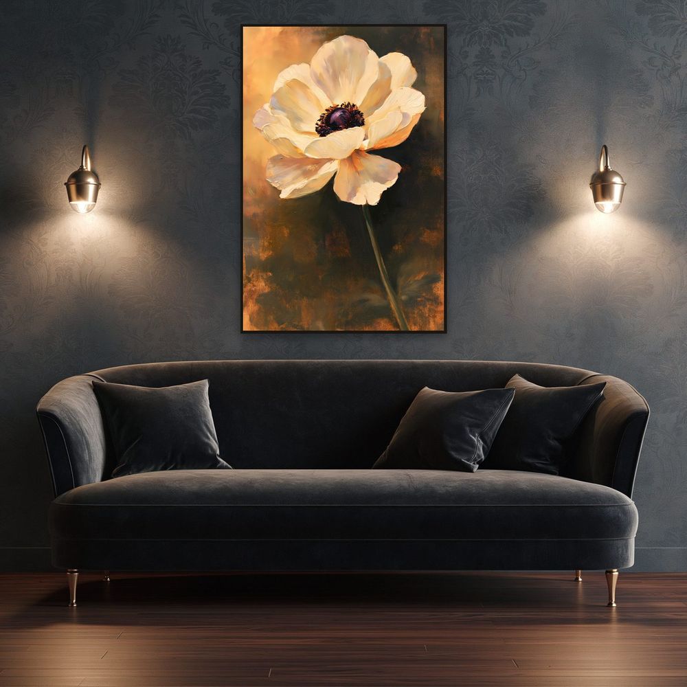 Cream Amber Anemone — florals wall art print by Brunelvi — view 4