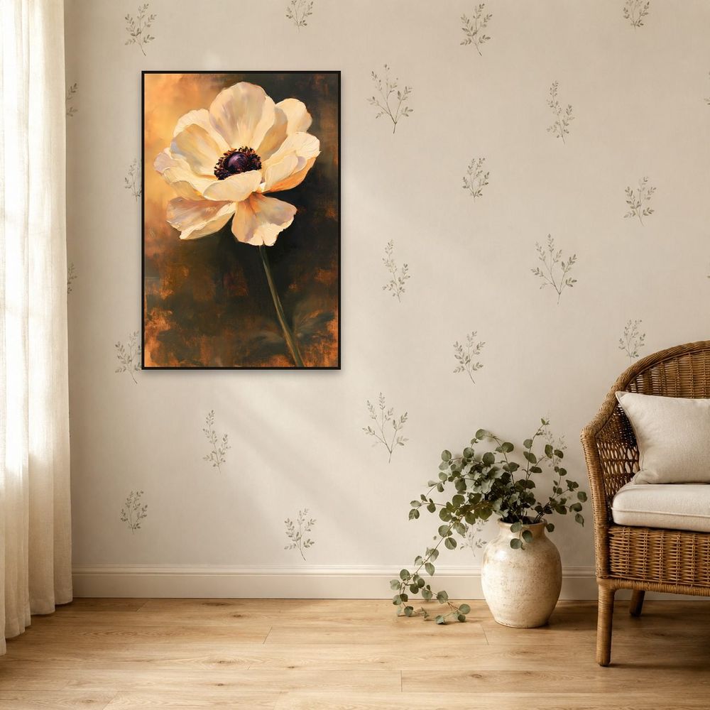 Cream Amber Anemone — florals wall art print by Brunelvi — view 5