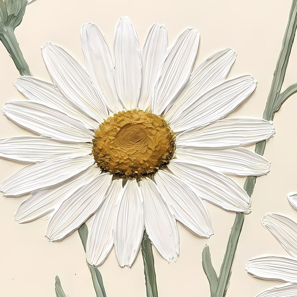 Cream Oxeye Daisies — florals wall art print by Brunelvi — view 2