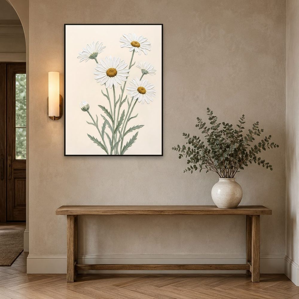 Cream Oxeye Daisies — florals wall art print by Brunelvi — view 3