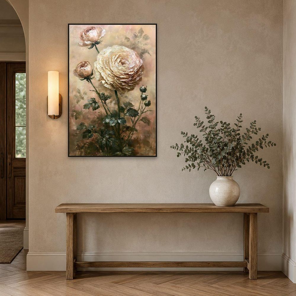 Cream Ranunculus — florals art print by Brunelvi — view 2
