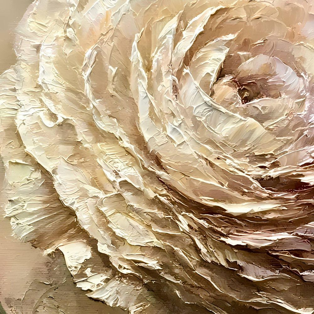 Cream Ranunculus — florals art print by Brunelvi — view 3