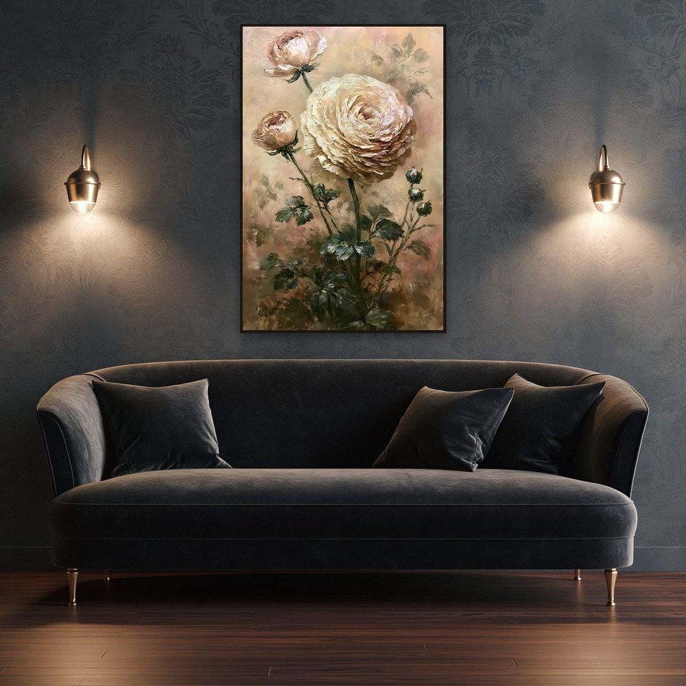 Cream Ranunculus — florals art print by Brunelvi — view 4