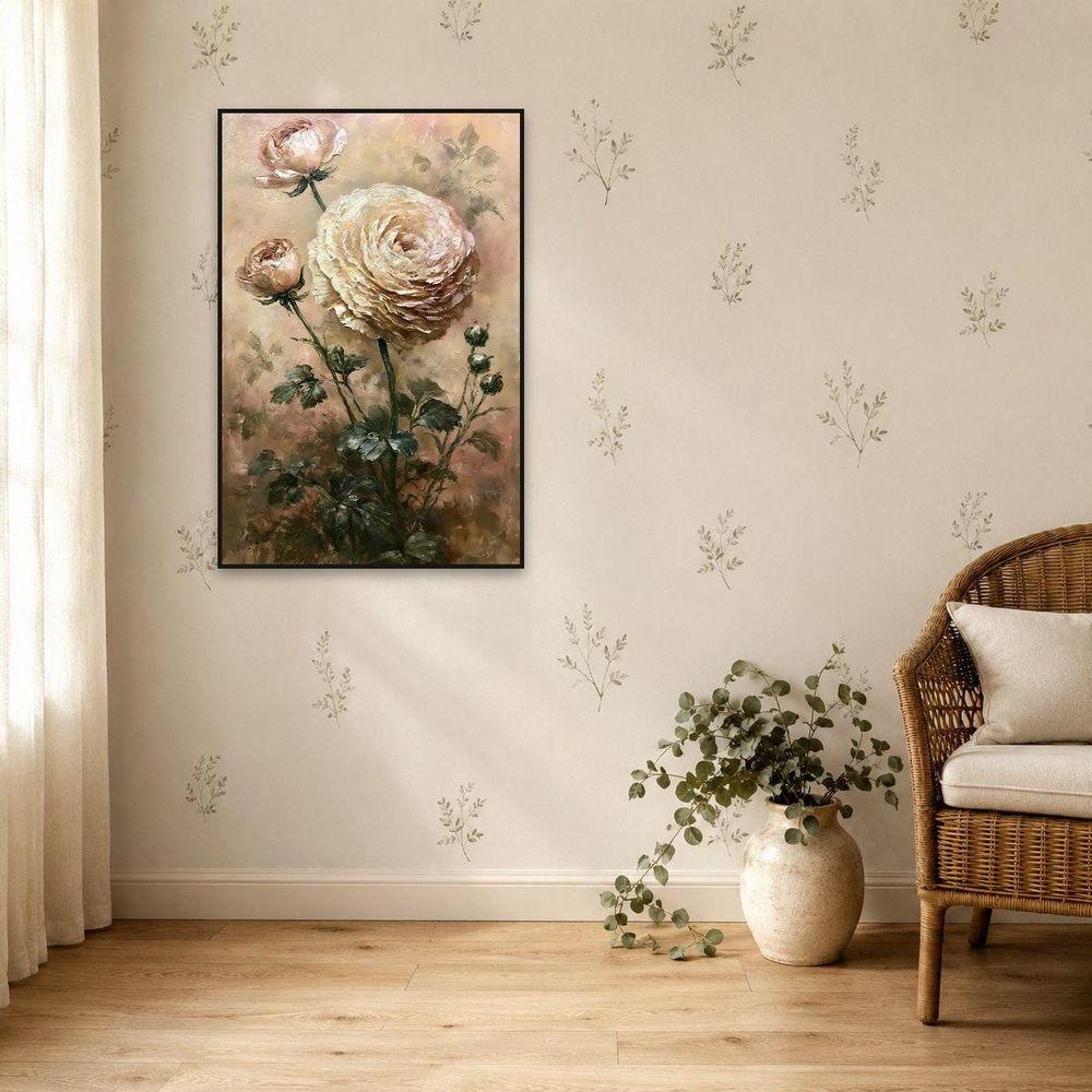 Cream Ranunculus — florals art print by Brunelvi — view 5