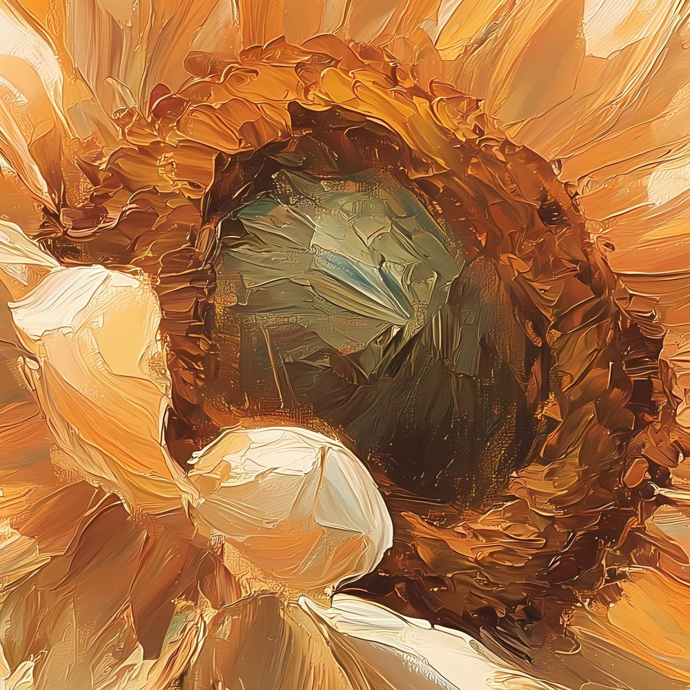 Cream Sunflower — florals art print by Brunelvi — view 2