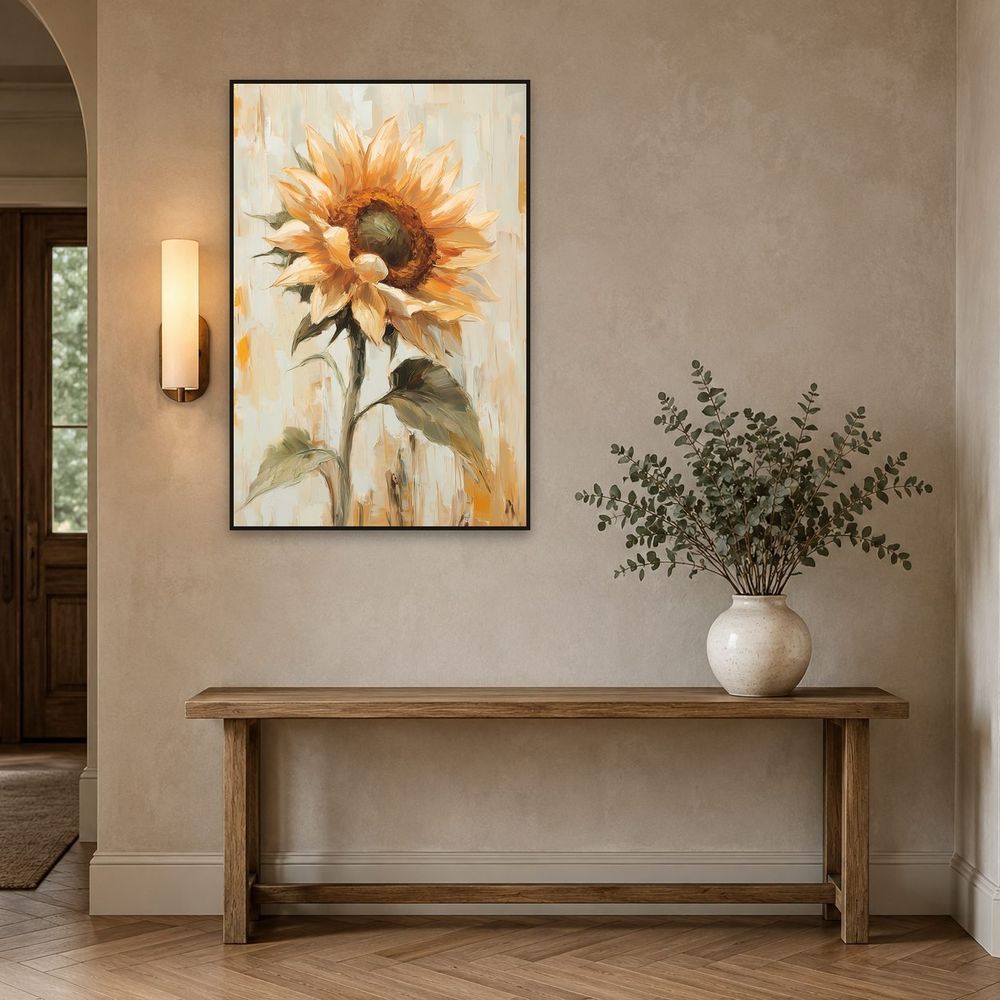Cream Sunflower — florals art print by Brunelvi — view 3