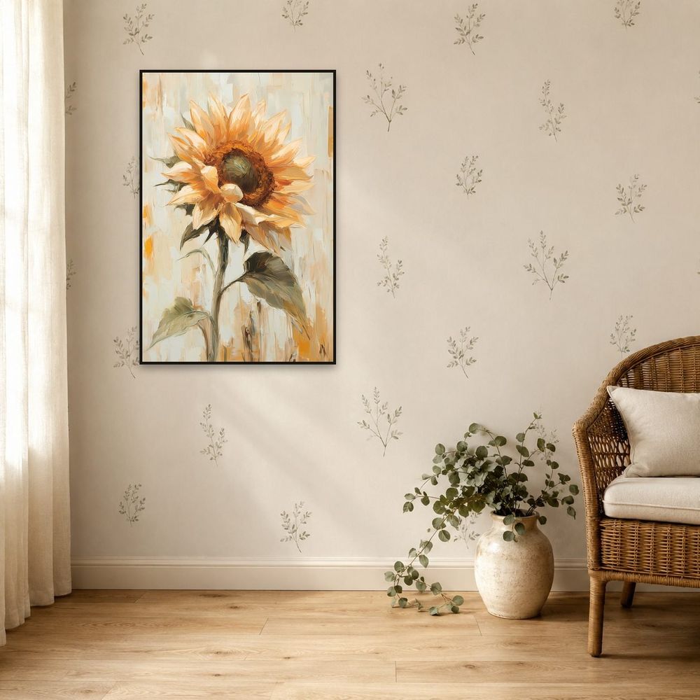 Cream Sunflower — florals art print by Brunelvi — view 5
