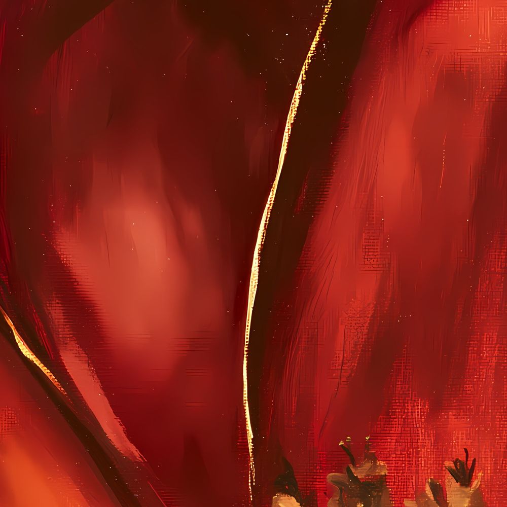 Crimson Banana Bloom — florals art print by Brunelvi — view 2
