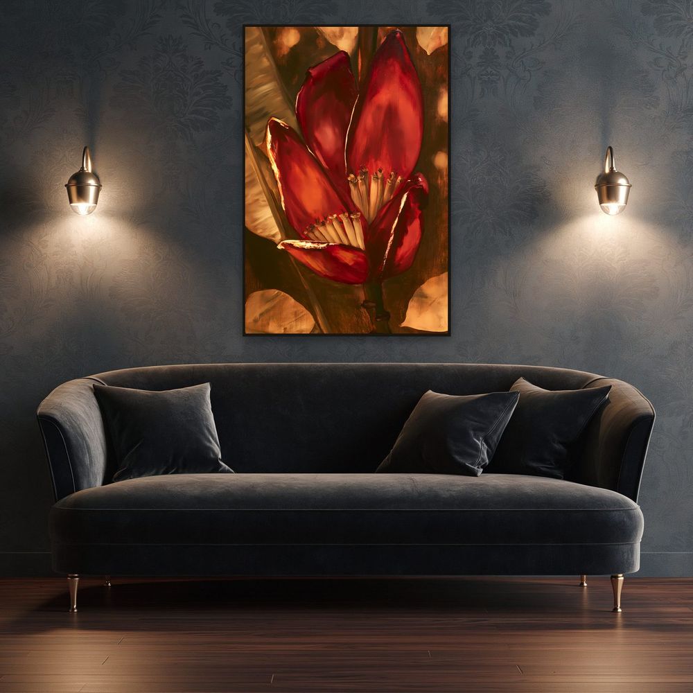 Crimson Banana Bloom — florals art print by Brunelvi — view 4
