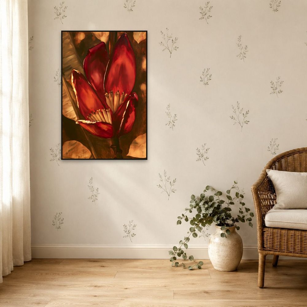 Crimson Banana Bloom — florals art print by Brunelvi — view 5
