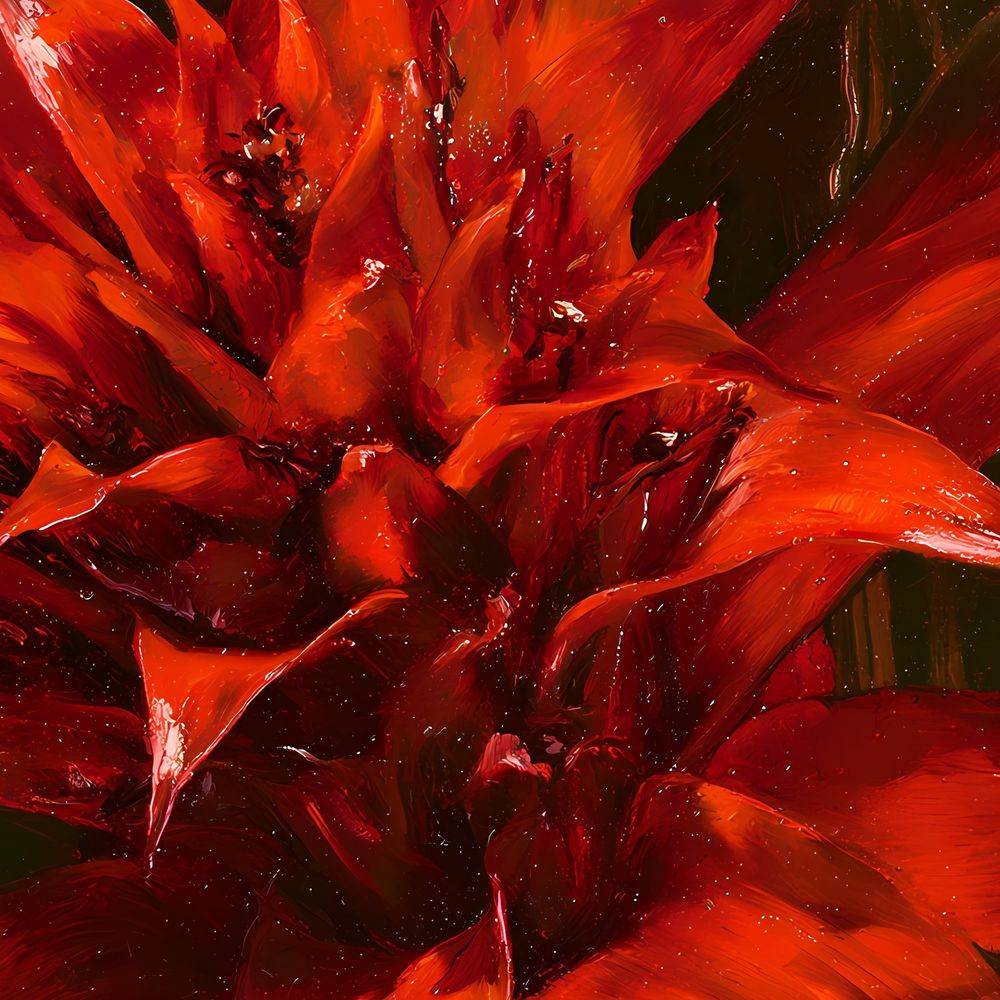 Crimson Bromeliad — florals art print by Brunelvi — view 2