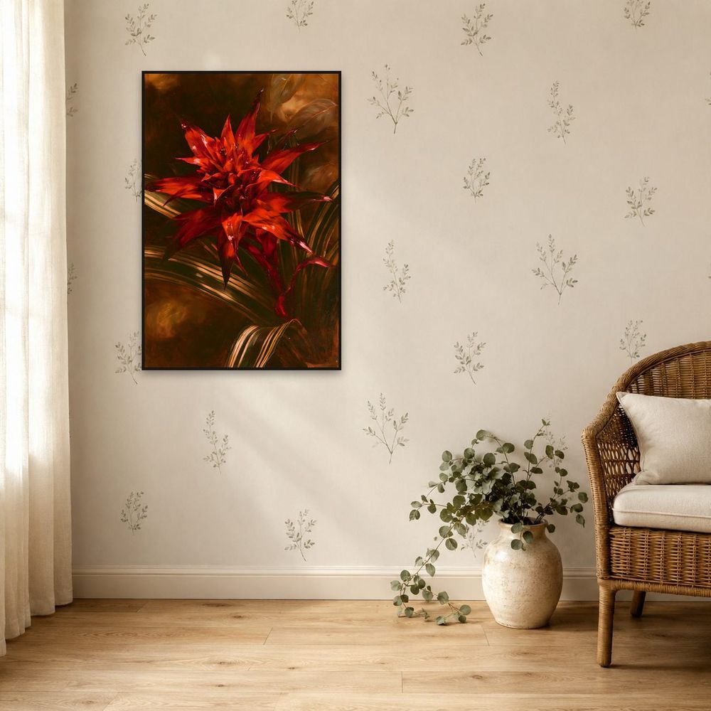 Crimson Bromeliad — florals art print by Brunelvi — view 5