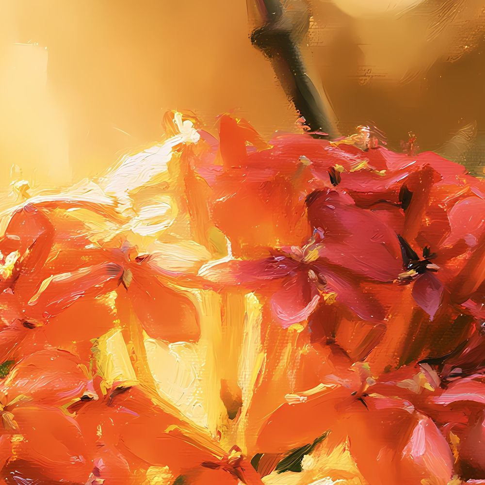 Crimson Ixora — florals art print by Brunelvi — view 2