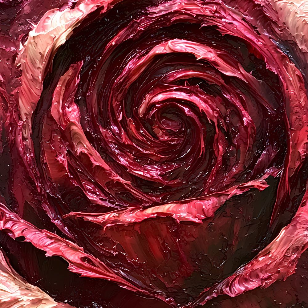 Crimson Rose — florals wall art print by Brunelvi — view 2