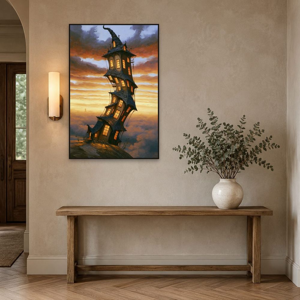 Crooked Witch Tower — fantasy wall art print by Brunelvi — view 3
