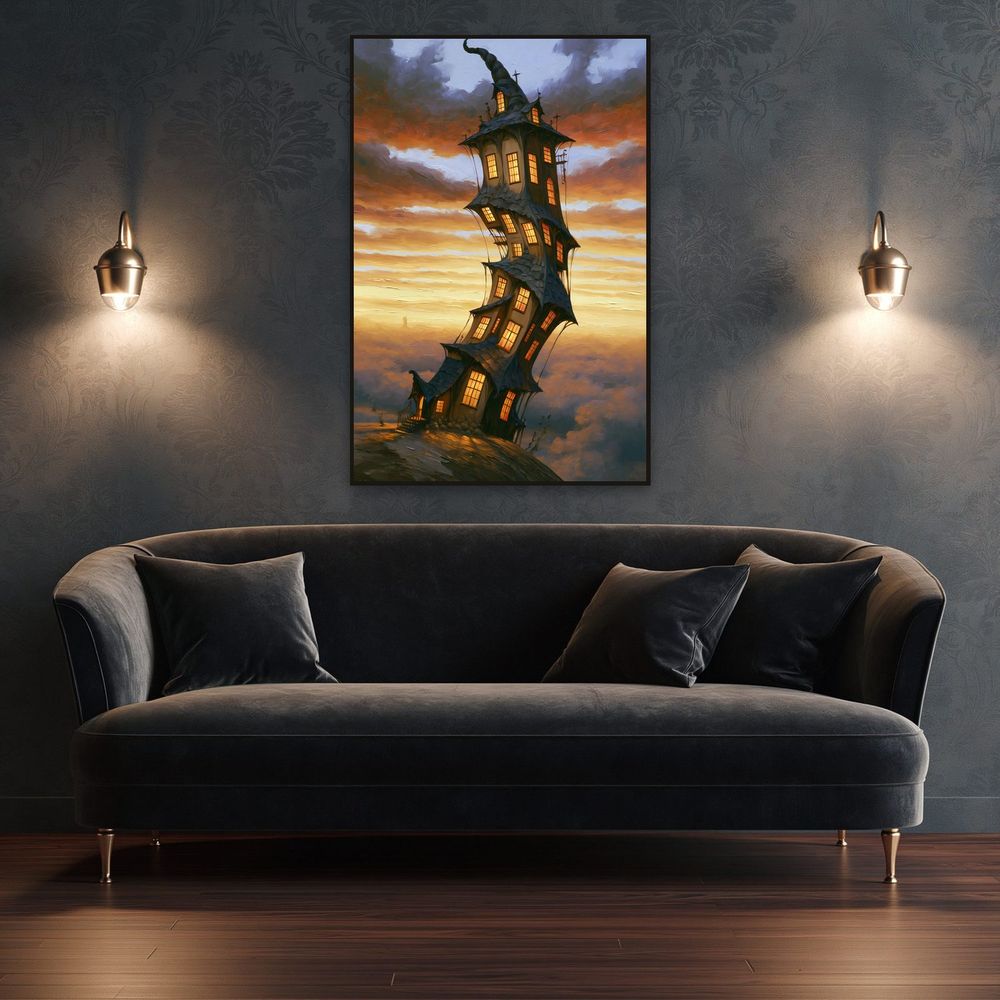 Crooked Witch Tower — fantasy wall art print by Brunelvi — view 4