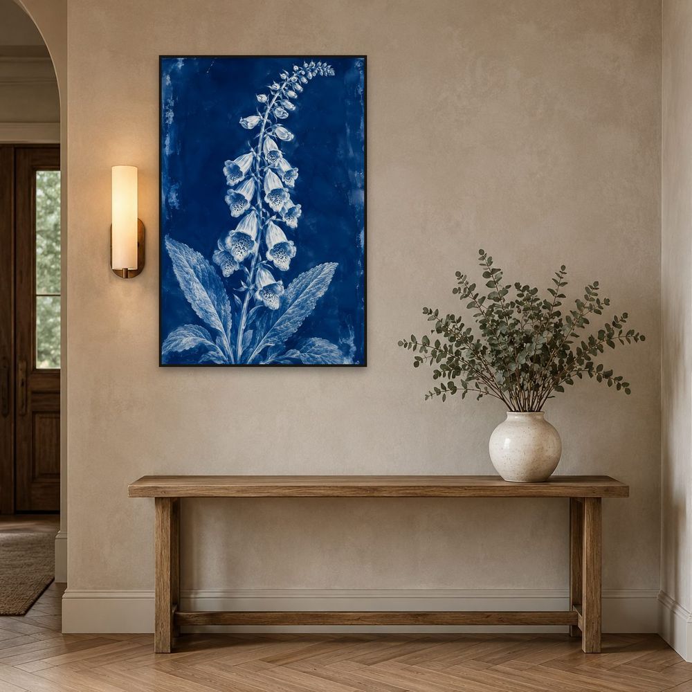 Cyanotype Foxglove — florals wall art print by Brunelvi — view 3