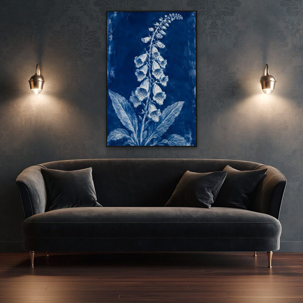 Cyanotype Foxglove — florals wall art print by Brunelvi — view 4