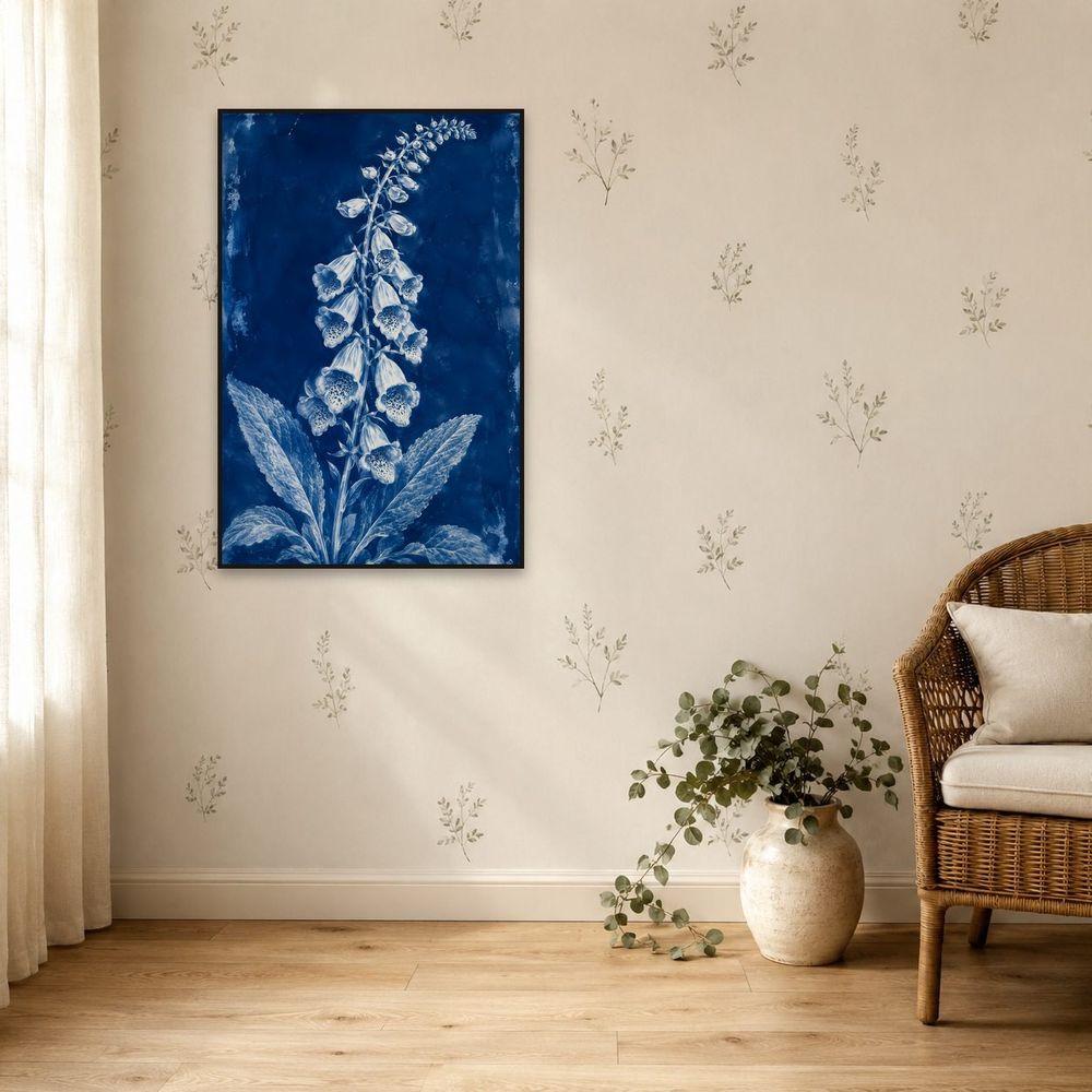 Cyanotype Foxglove — florals wall art print by Brunelvi — view 5