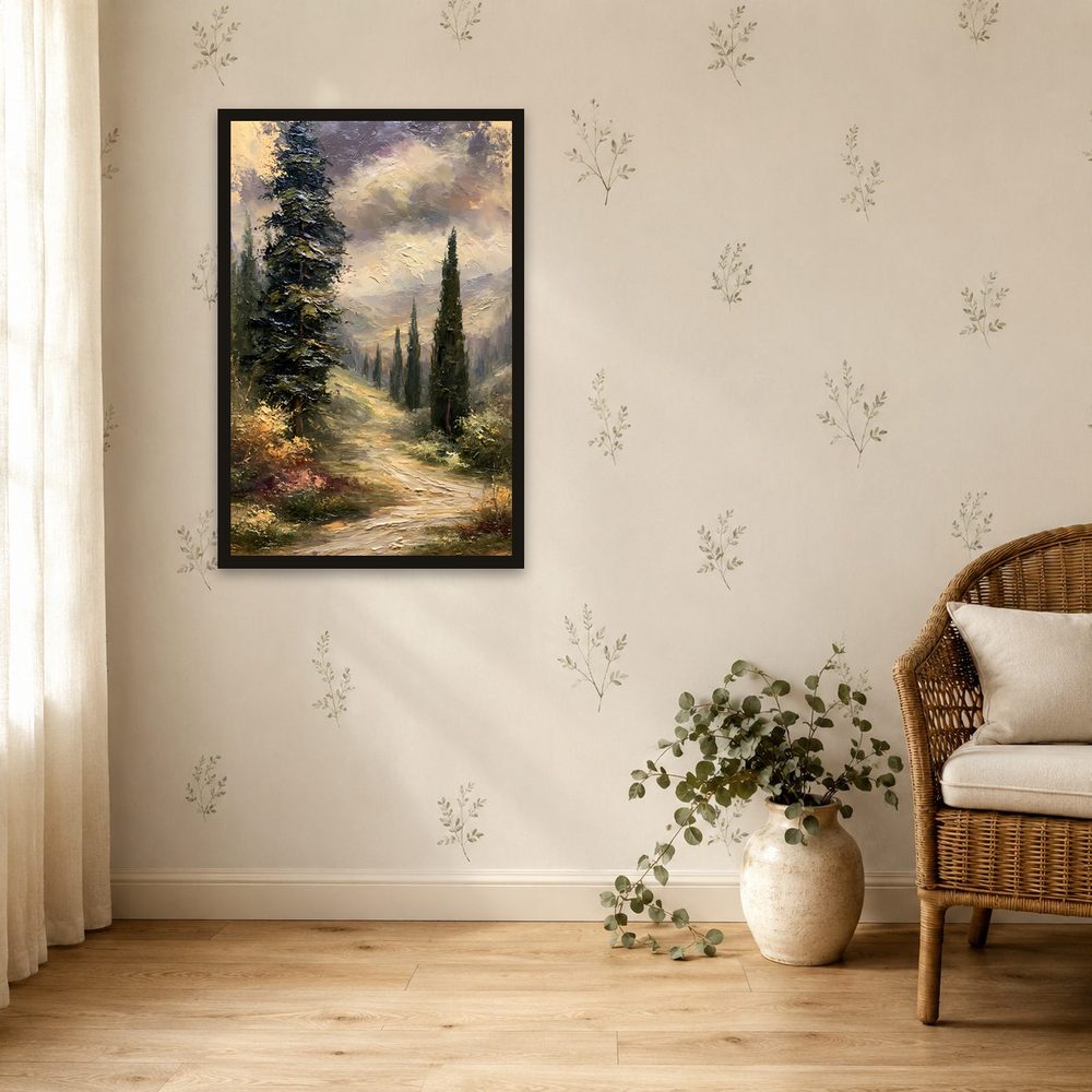 Cypress Path impasto oil painting wall art by Brunelvi — Ansicht 4