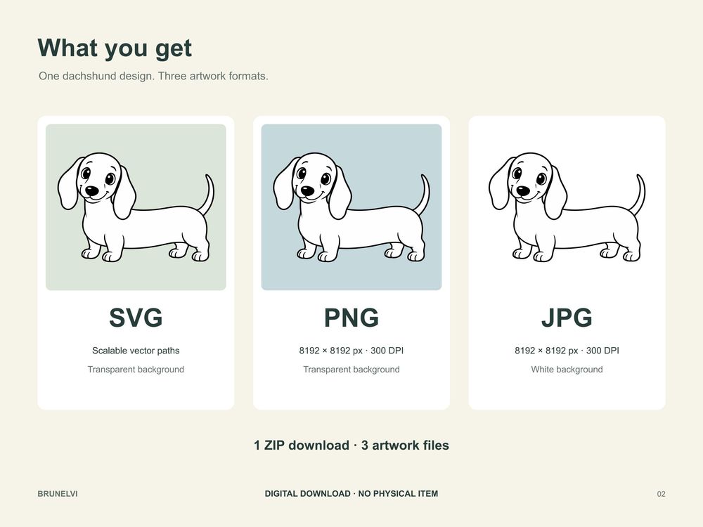 Dachshund SVG — clipart svg+png+jpg clipart by Brunelvi — view 2