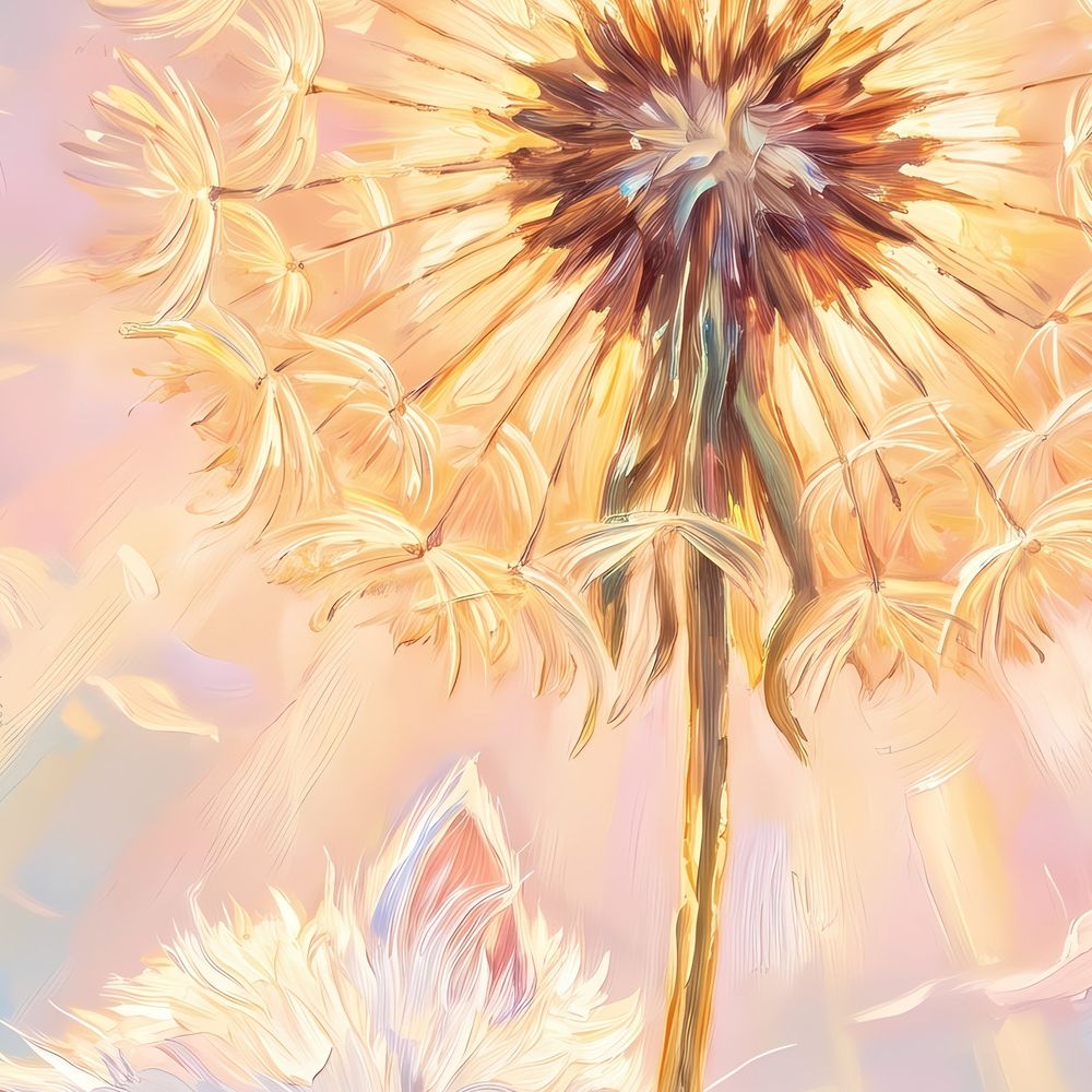 Dandelion Kitten Flight — kids & nursery wall art print by Brunelvi — view 2
