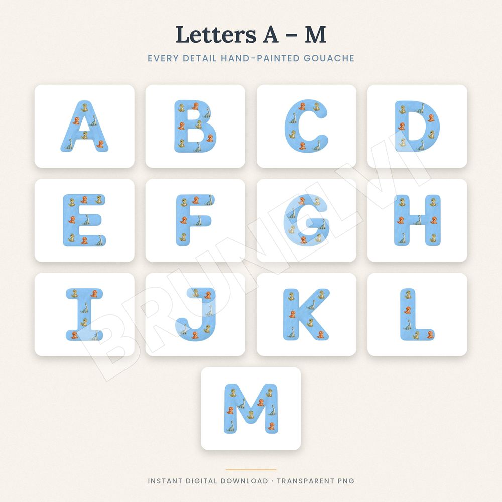 Dinosaur Alphabet PNG — alphabet letter pngs clipart by Brunelvi — view 4