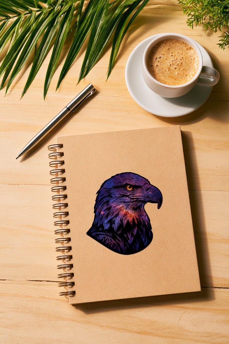 Eagle Nebula Portrait T-Shirt Design — bold clipart clipart by Brunelvi — view 4