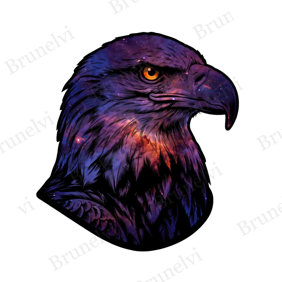 Eagle Nebula Portrait T-Shirt Design — bold clipart clipart by Brunelvi