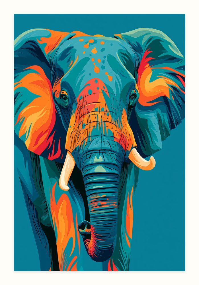Elephant Pop Art pop art wall art by Brunelvi
