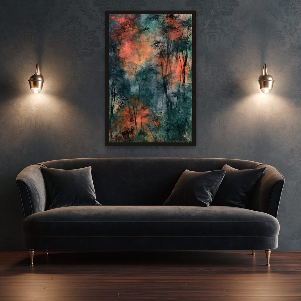 Ember Forest impasto oil painting wall art by Brunelvi — Ansicht 3