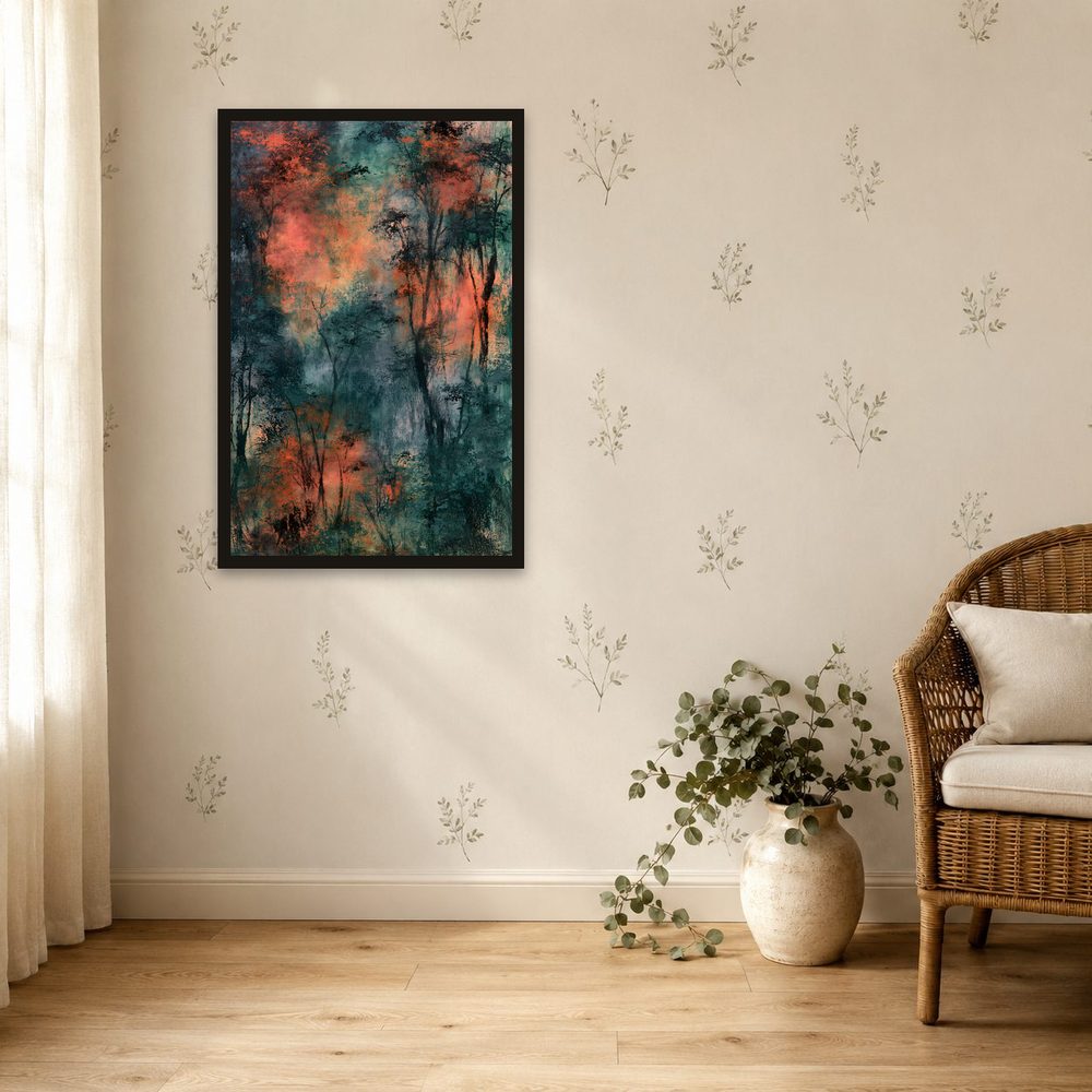 Ember Forest impasto oil painting wall art by Brunelvi — Ansicht 4
