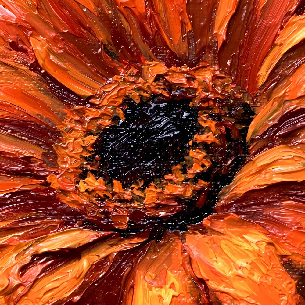 Ember Gerbera Daisy — florals wall art print by Brunelvi — view 2