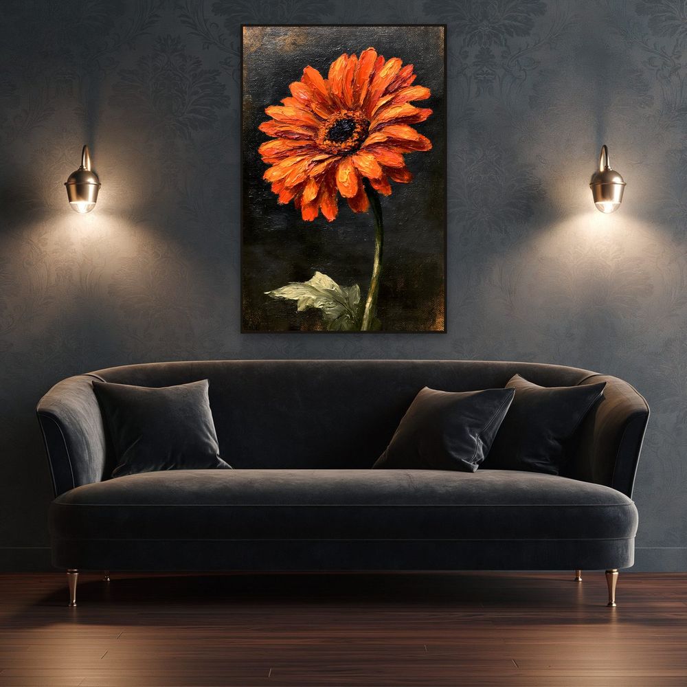 Ember Gerbera Daisy — florals wall art print by Brunelvi — view 4