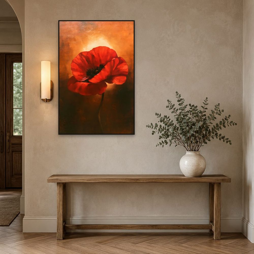 Ember Red Poppy — florals wall art print by Brunelvi — view 3