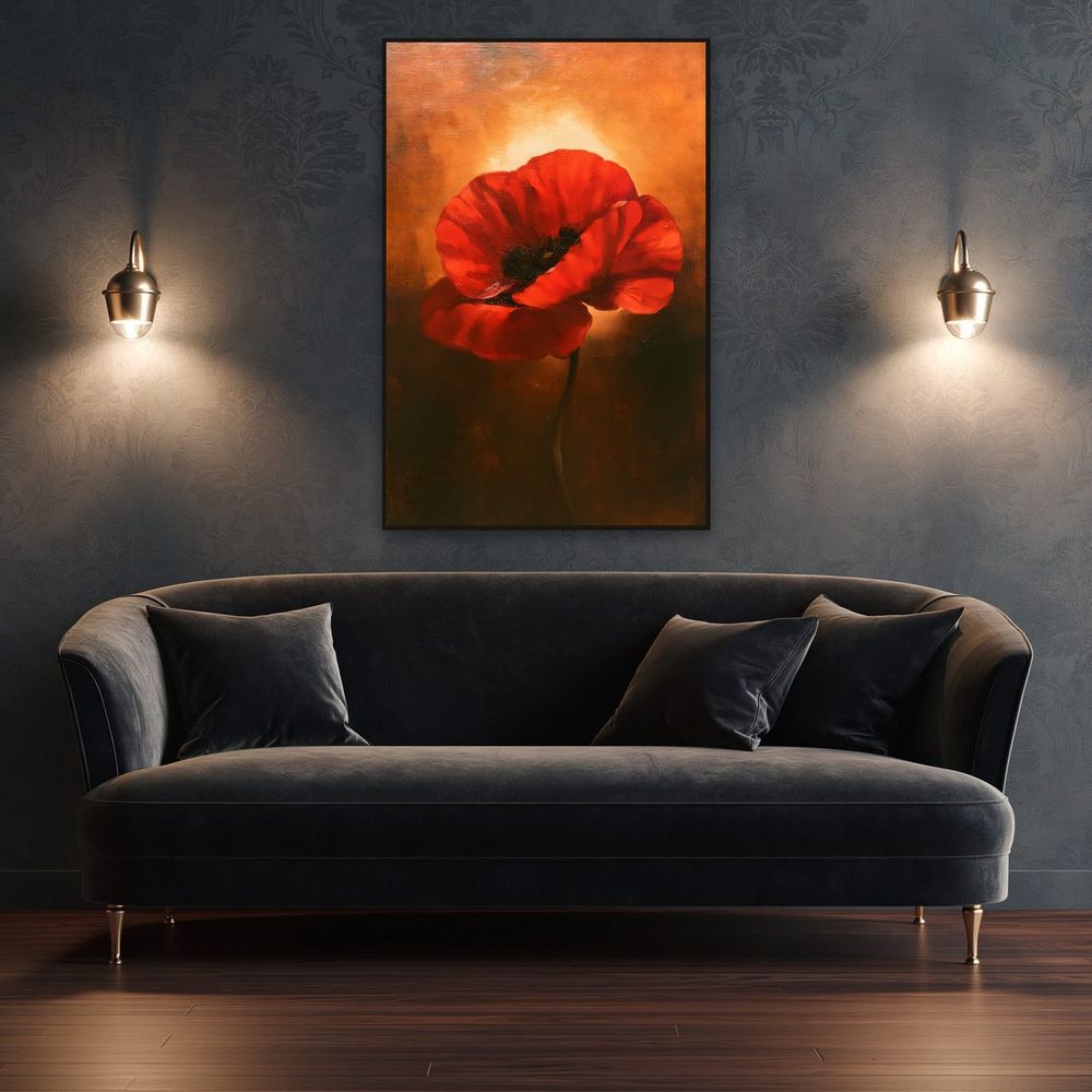 Ember Red Poppy — florals wall art print by Brunelvi — view 4