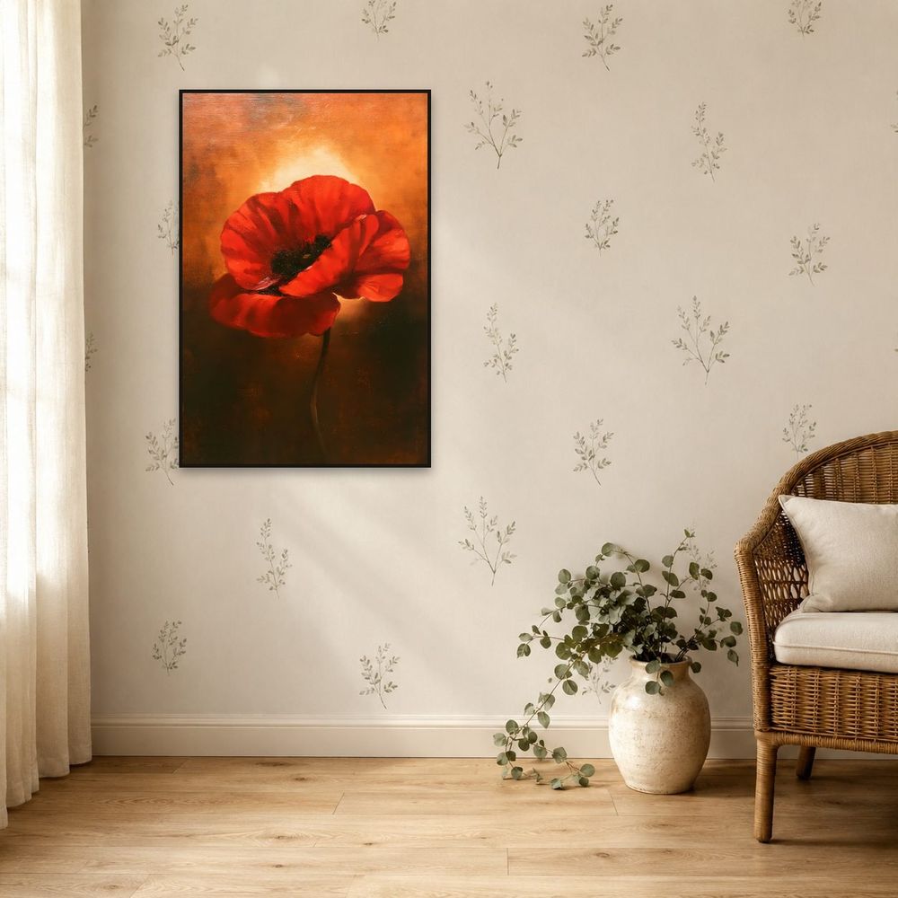 Ember Red Poppy — florals wall art print by Brunelvi — view 5