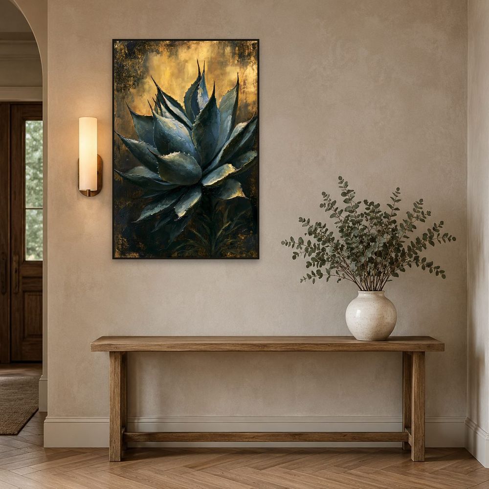 Emerald Agave Rosette — florals art print by Brunelvi — view 3