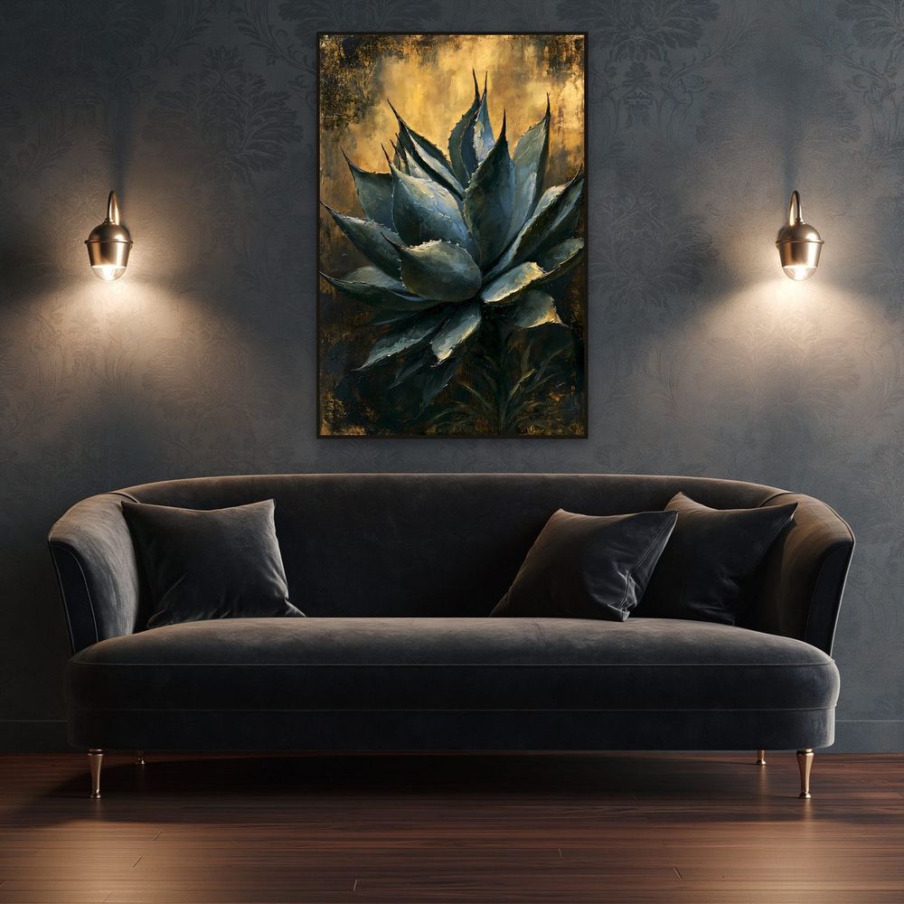 Emerald Agave Rosette — florals art print by Brunelvi — view 4