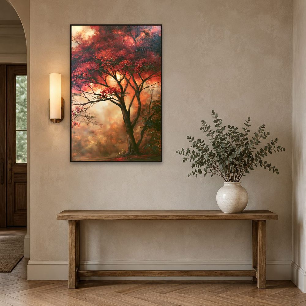 Flame Tree Glow — landscapes art print by Brunelvi — view 3