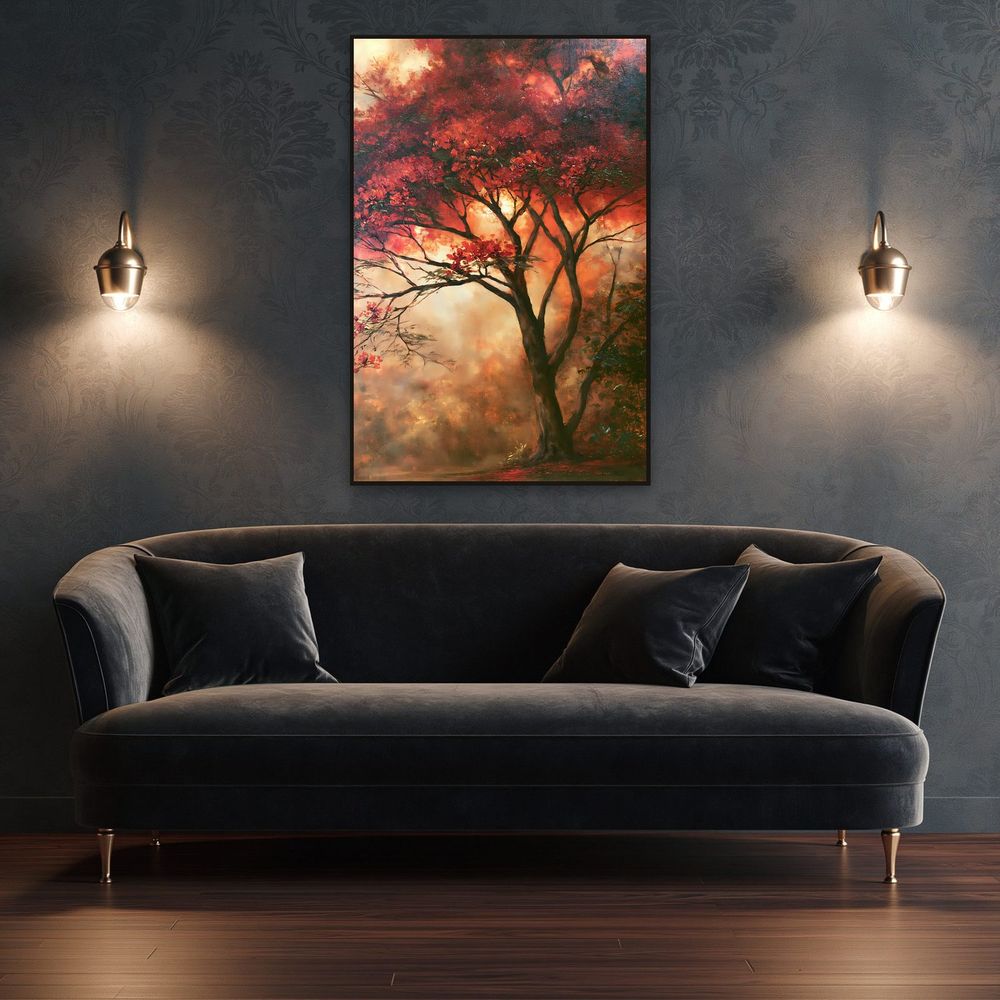 Flame Tree Glow — landscapes art print by Brunelvi — view 4
