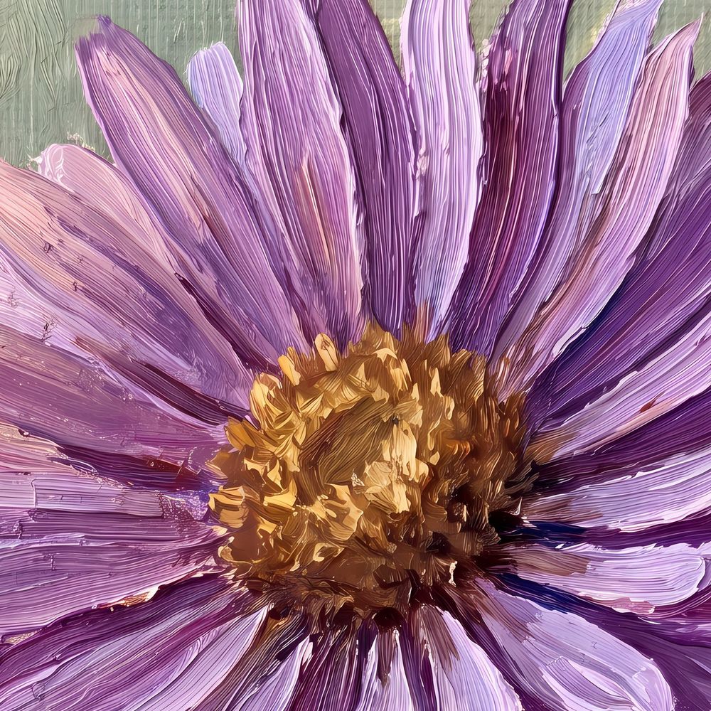 Garden Aster Bloom — florals wall art print by Brunelvi — view 2