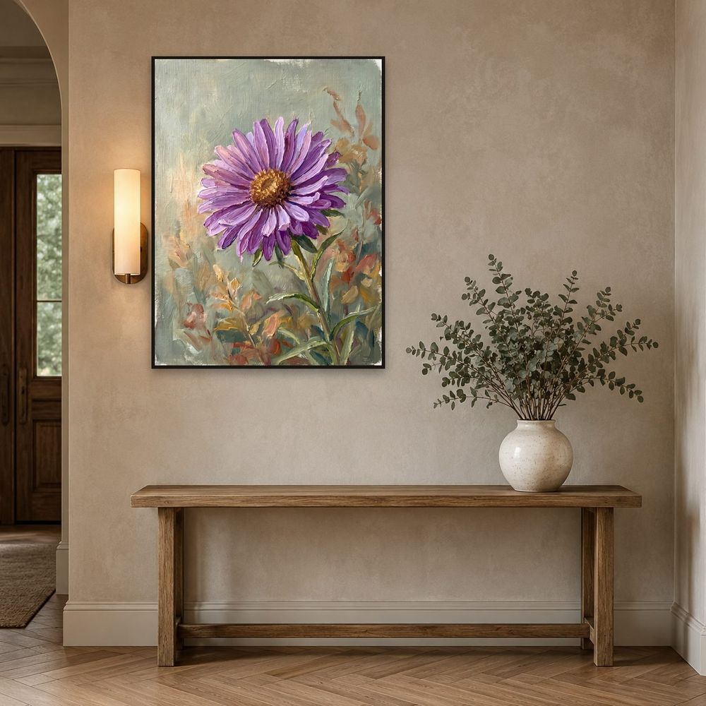 Garden Aster Bloom — florals wall art print by Brunelvi — view 3
