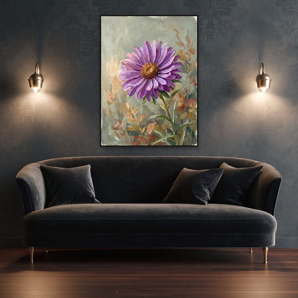 Garden Aster Bloom — florals wall art print by Brunelvi — view 4