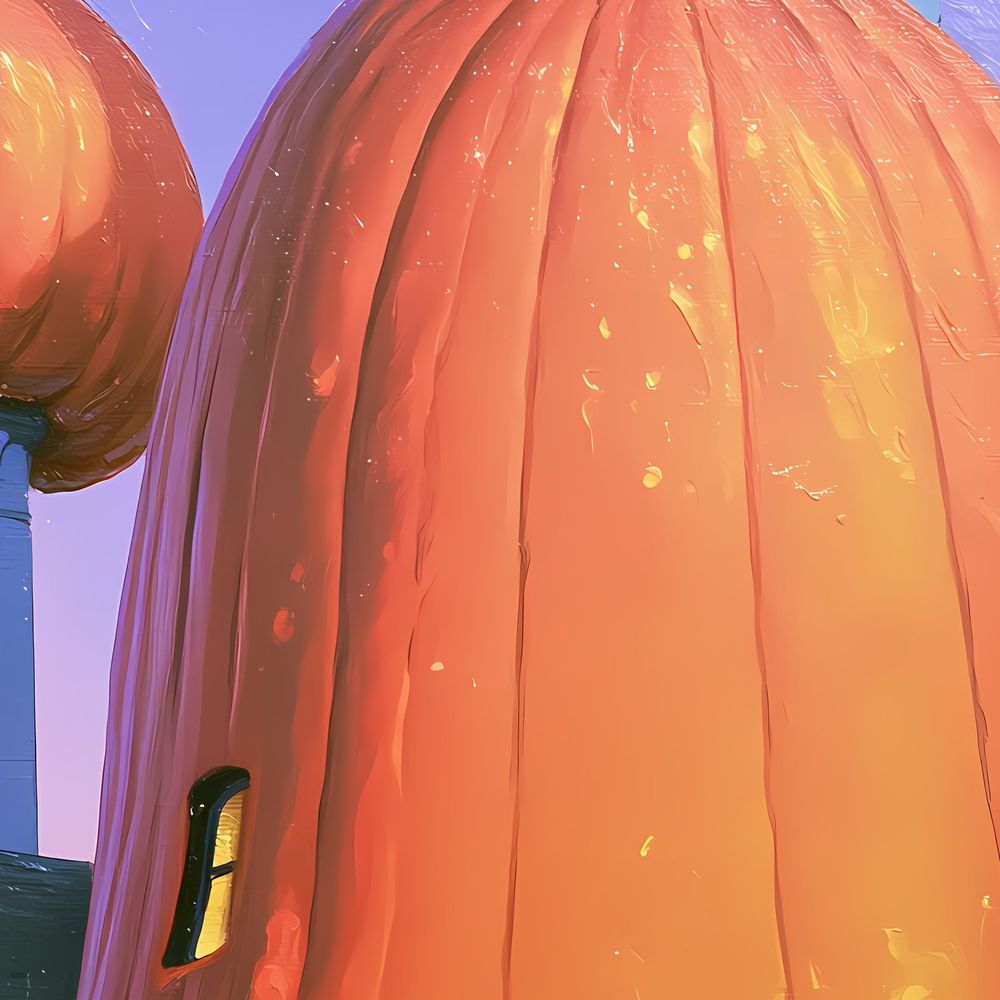 Giant Pumpkin House — fantasy wall art print by Brunelvi — view 2