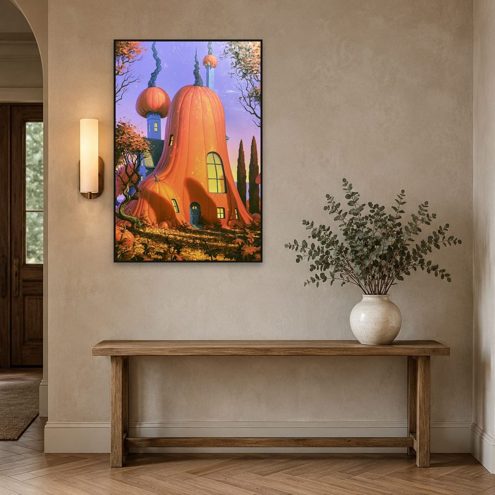 Giant Pumpkin House — fantasy wall art print by Brunelvi — view 3