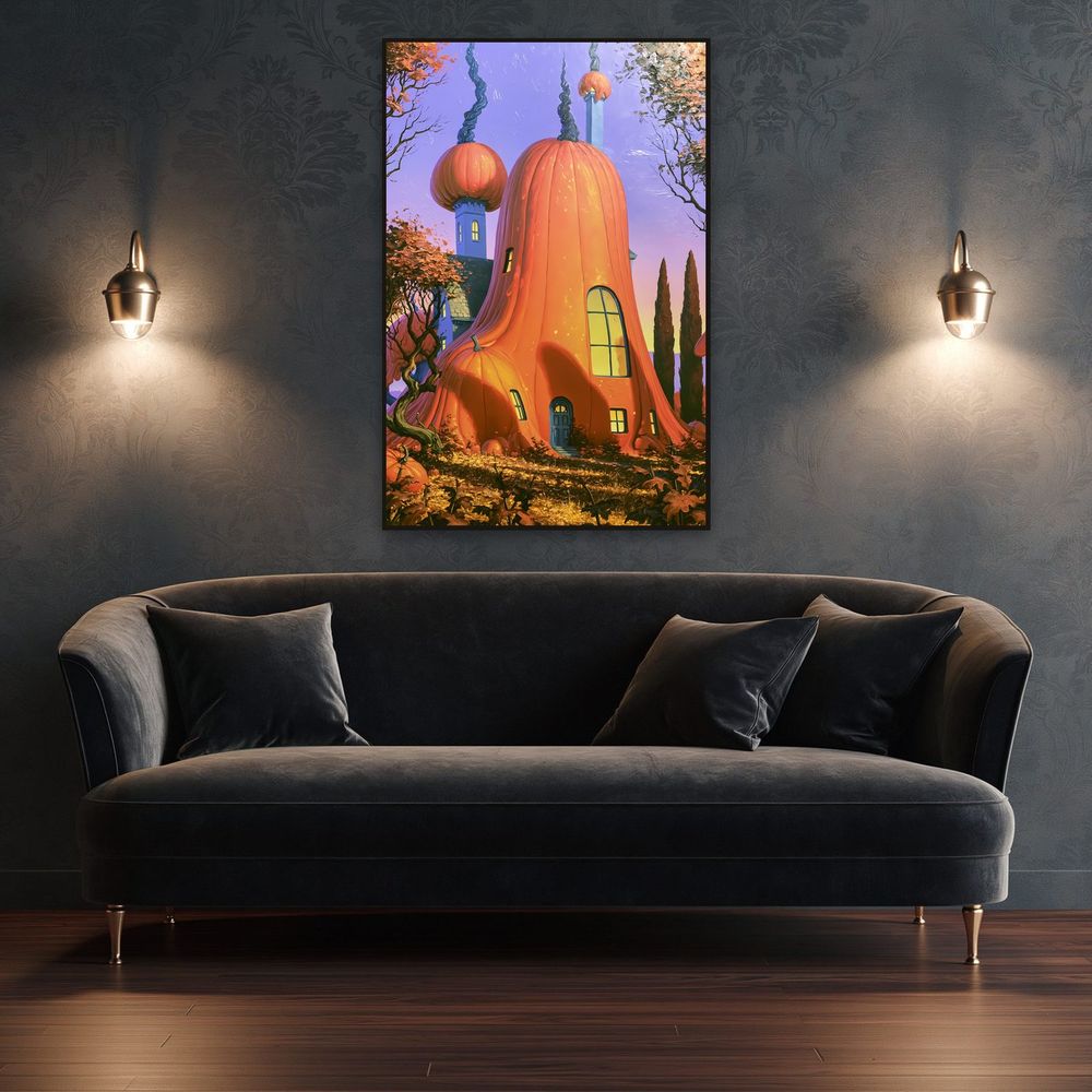 Giant Pumpkin House — fantasy wall art print by Brunelvi — view 4
