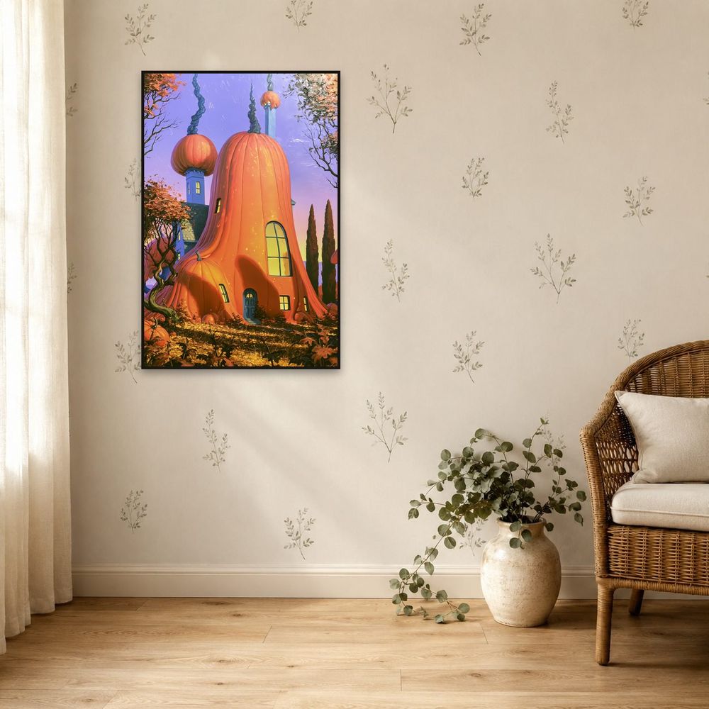 Giant Pumpkin House — fantasy wall art print by Brunelvi — view 5